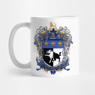 Doran Coat of Arms,  Blue and gold Mug